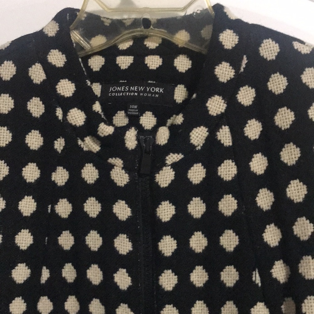 Jones New York 3/4 sleeves 100% wool jacket size 14W